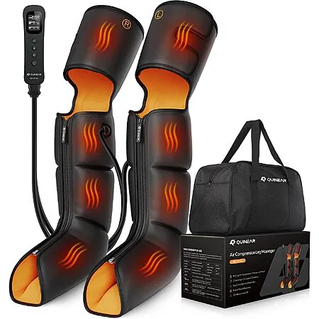 QUINEAR 3-in-1 Foot Calf & Thigh Massager with Heat and Compression