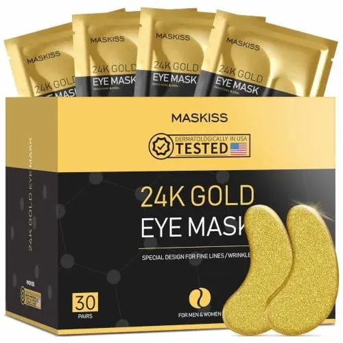 24K Gold Under Eye Patches 30 Pairs