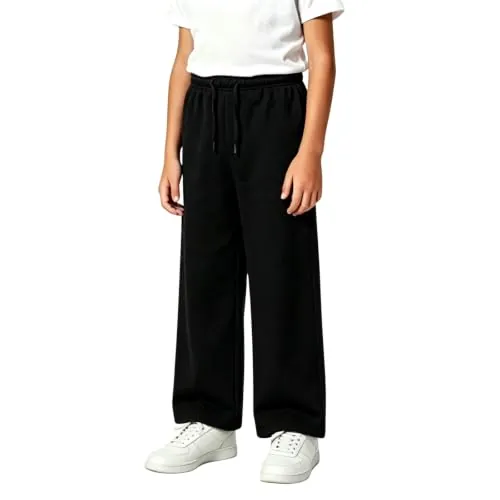Kids Wide Leg Sweatpants Elastic Waist