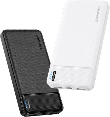 2-Pack AsperX 10000mAh USB-C Power Banks