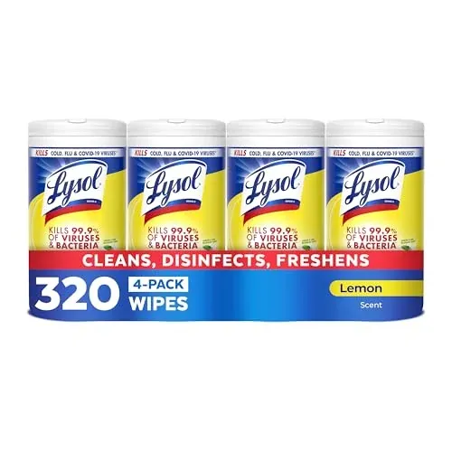 Lysol Disinfecting Wipes (Lemon) 4-Pack 80 Count