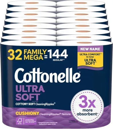 64-Count Family Mega Rolls Cottonelle Ultra Soft Toilet Paper
