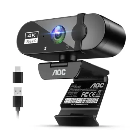 AOC 4K Webcam w/ Privacy Cover