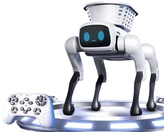 AI Programmable Robot Dog w/ Remote Control & Basket