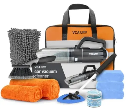17-Piece VCANENERGY Car Interior Detailing Kit with 10000pa Vacuum