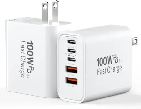 2-Pack Cabepow 100W USB-C Super Fast Charger Block