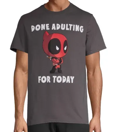 Marvel Deadpool Men's Graphic Done Adulting T-Shirt