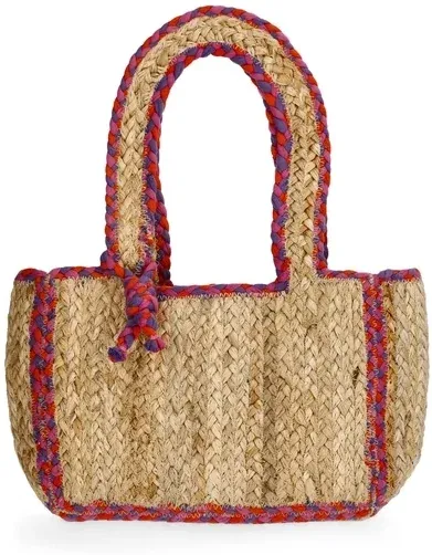 No Boundaries Women's Mini Jute Tote, Pink