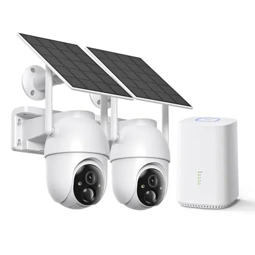 SEHMUA 4MP Solar Security Cameras Wireless Outdoor