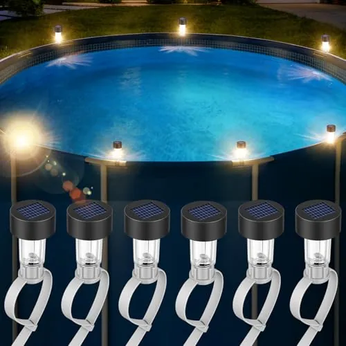 BITIWEND Solar Lights for Above Ground Pool 6-Pack