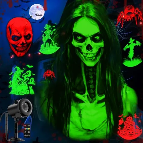 12 in 1 Halloween Projector Outdoor 3D Dynamic