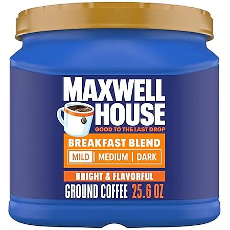 Select Accts: 25.6-Oz Maxwell House Ground Coffee (Breakfast Blend, Mild Roast)
