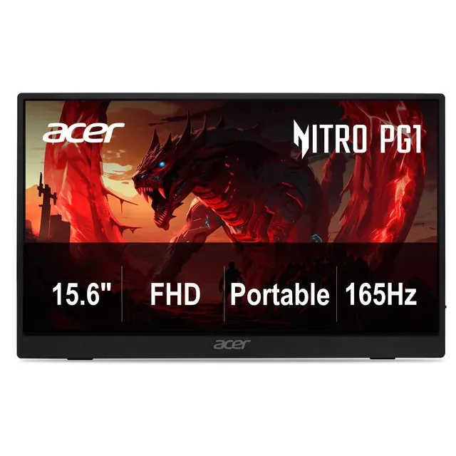 Acer 15.6" Portable Gaming Monitor IPS 1920x1080 165Hz 250Nit 6ms