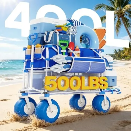 Veluvia 400L Double-Decker Foldable Beach Wagon