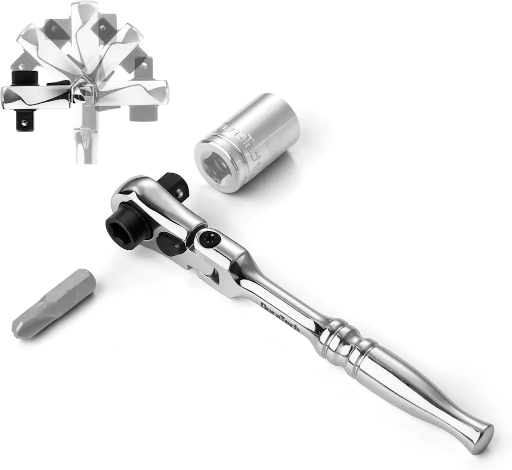 Duratech 1/4" Drive Ratchet Handle, Socket, & Bit Driver