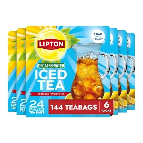 6-Pack 24-Count Lipton Decaf Black Iced Tea Bags