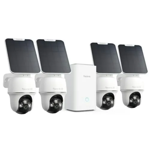 Reolink Argus PT Ultra 4K Solar Security Camera 4-Pack