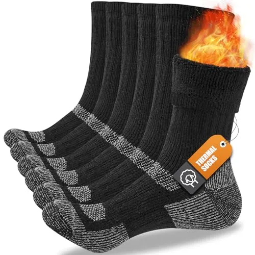 SukModen Merino Wool Thermal Socks, 3 Pairs