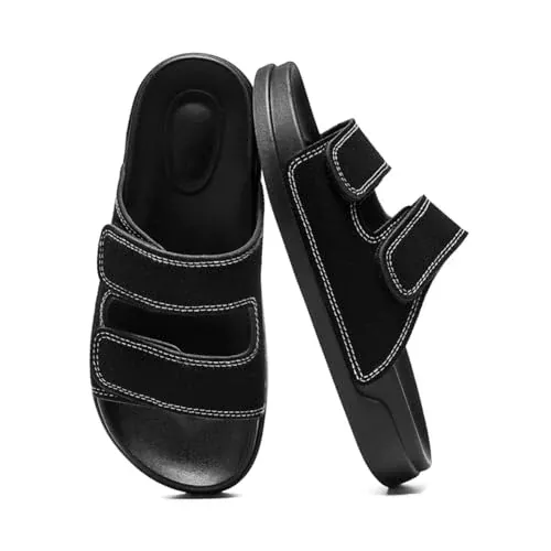 Women's Adjustable Double-Strap Slide Sandals