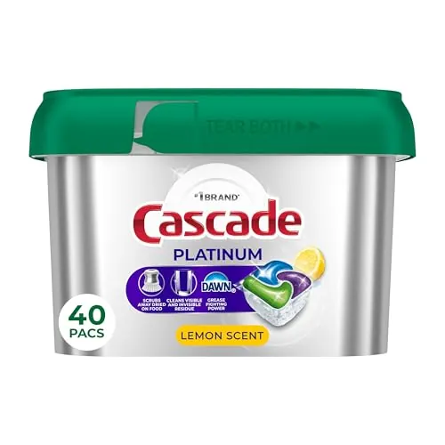 Cascade Platinum Dishwasher Pods Lemon 40 Count