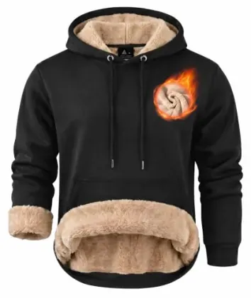 ZITY Men's Sherpa Lined Hoodie Sweatshirt
