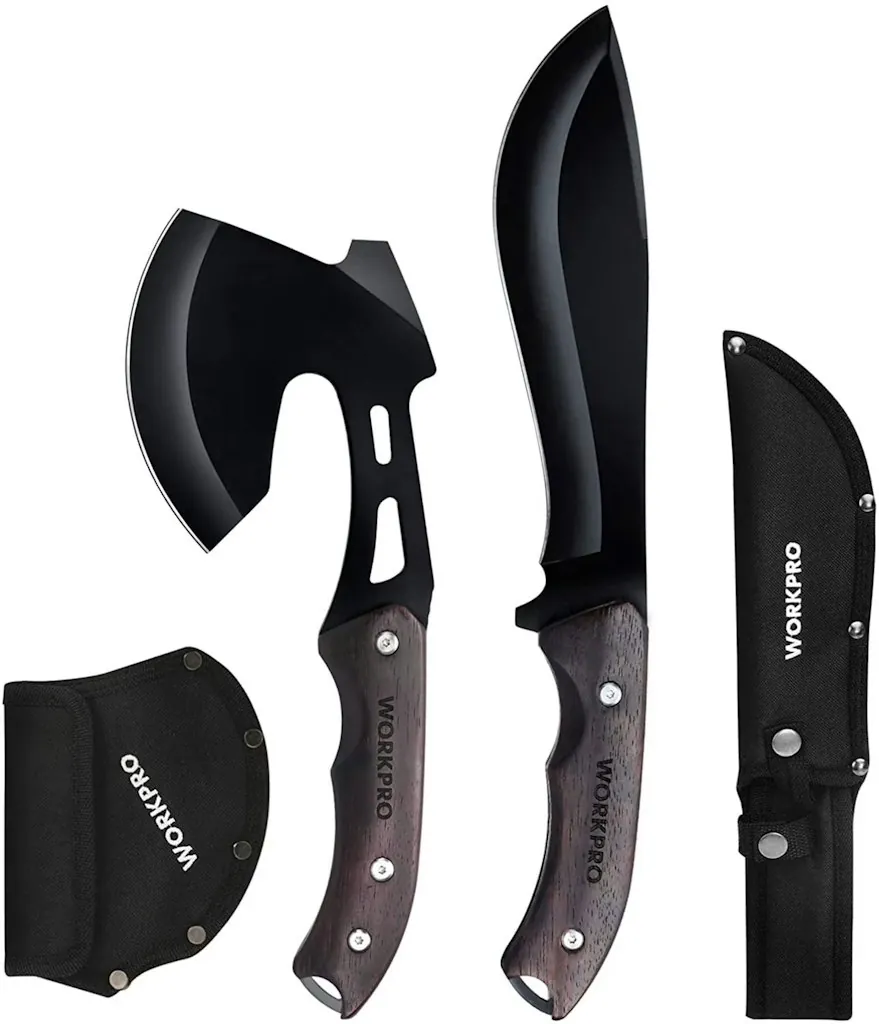 WorkPro 10" Axe & 13" Fixed Blade Knife Combo Set