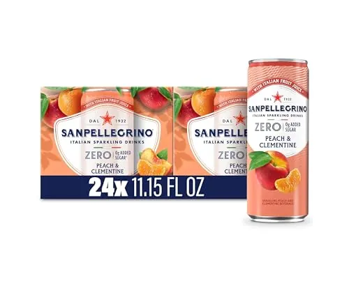 SANPELLEGRINO Zero Peach Clementine Sparkling Water 24-Pack