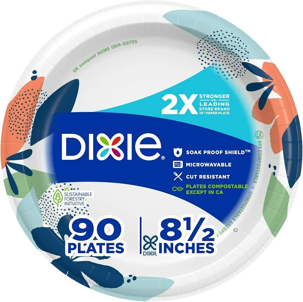180 Dixie 8.5" Disposable Paper Plates