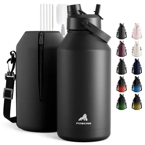 Powcan Insulated Stainless Steel Water Bottle 64-Oz