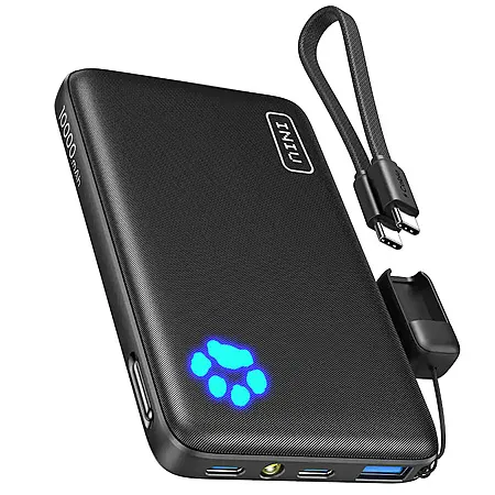 10000mAh INIU 22.5W Power Bank w/ Detachable USB-C Cable (2x USB-C, 1x USB-A)