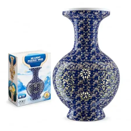 200-Piece YIZHOR Flower Vase 3D Puzzle with LED Light