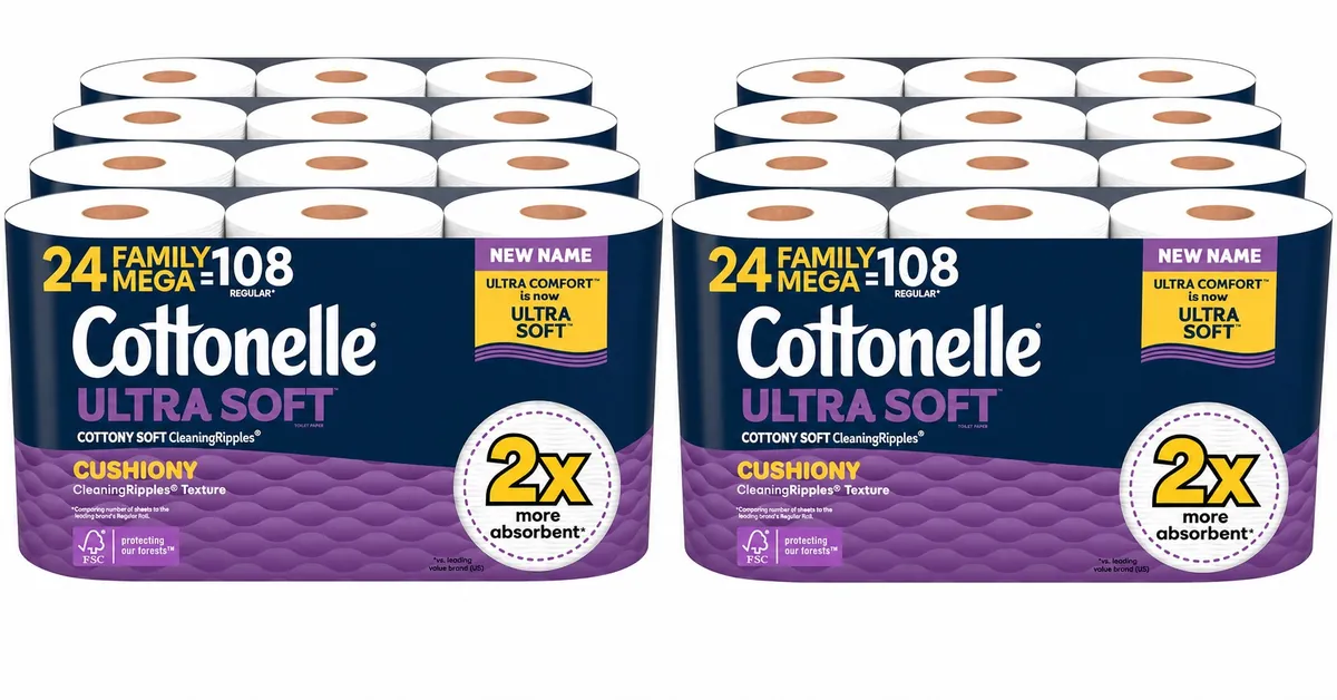 Cottonelle Ultra Soft or Clean Toilet Paper 48 Rolls