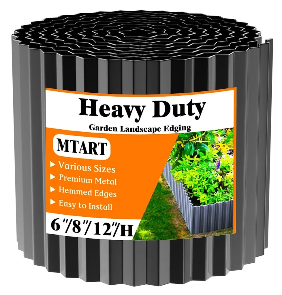 6"x40-Foot Corrugated Metal Garden Edging