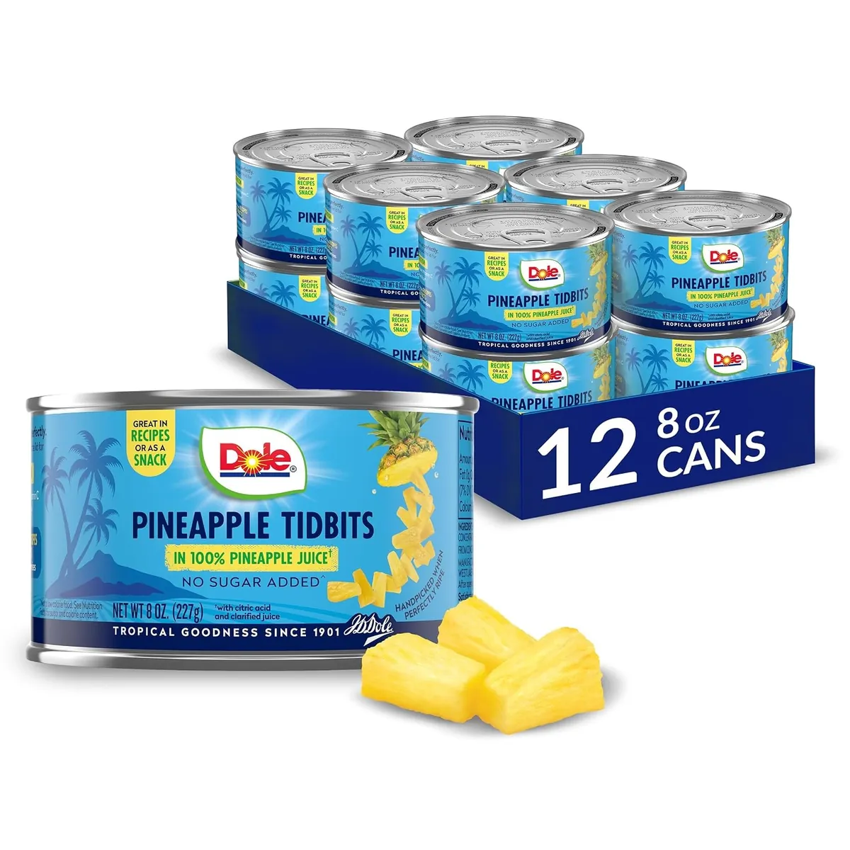 Dole Pineapple Tidbits 12 Pack