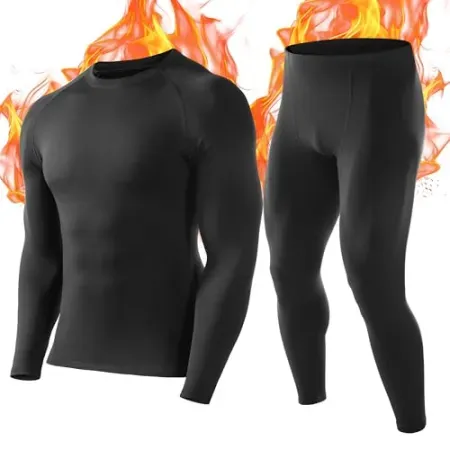 Roadbox Thermal Underwear Fleece Lined Long Johns Base Layer Set