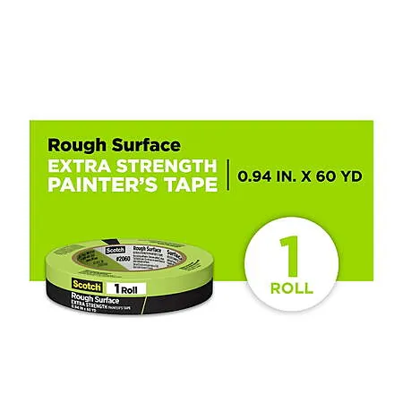 0.94" x 60yd Scotch Rough Surface Extra Strength Painter's Tape (Green)
