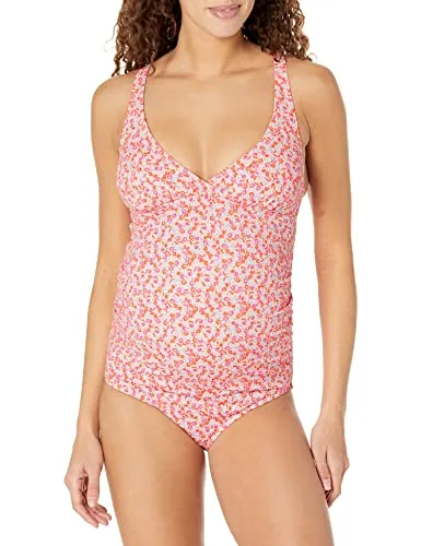 Amazon Essentials Women’s Maternity Ruched V-Neck Swimsuit w/ Adjustable Straps