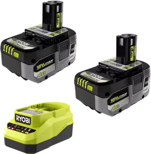 RYOBI ONE+ 18V Lithium Starter Kit with (2) 4Ah Batteries and 2A Charger