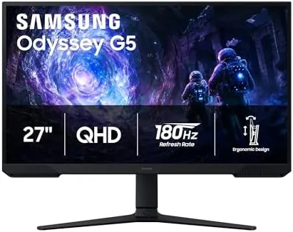 27" Samsung Odyssey G5 1440p 180Hz 1ms FreeSync VA Monitor