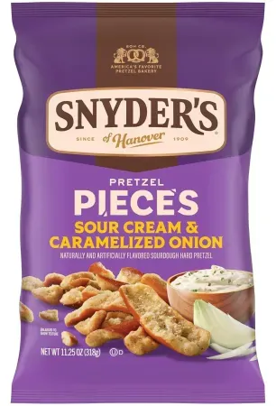 11.25oz Snyder's of Hanover Sour Cream & Caramelized Onion Pretzels
