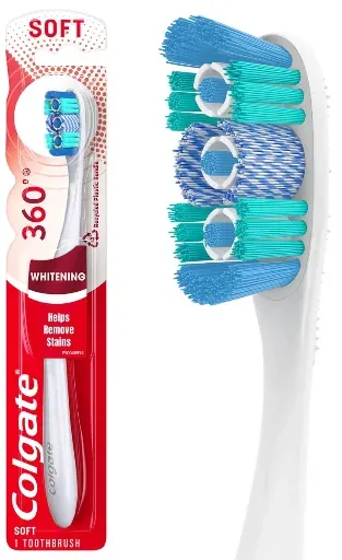 Colgate 360 Optic White Whitening Toothbrush - Soft