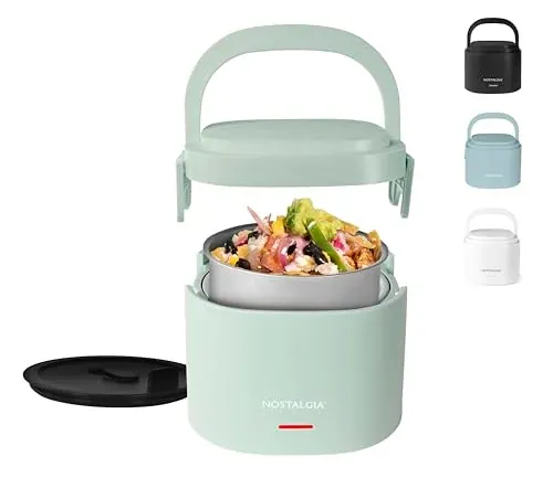 Nostalgia Electric Heated Lunch Box 20-Oz (Sage)