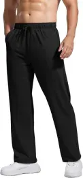 PINSPARK Open Bottom Loose Fit Men's Sweatpants