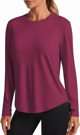 PINSPARK Women's UPF 50+ Long Sleeve Workout Top