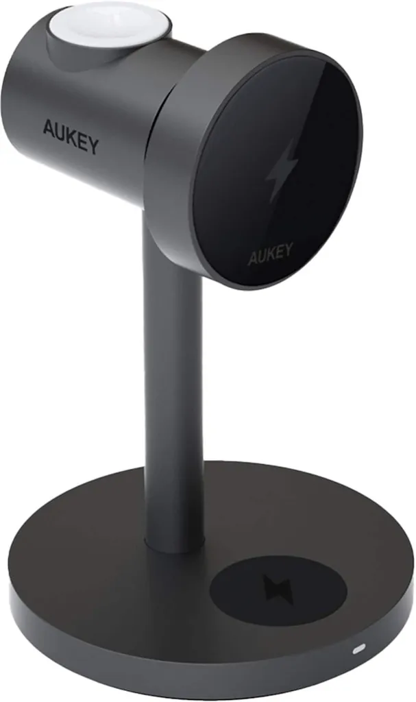 Aukey MagFusion 3-in-1 15W Qi 2.0 Magnetic Wireless Charging Station