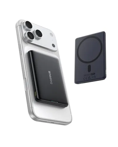 Baseus 5,000mAh MagSafe Wireless Charger w/ USB-C Braided Cable