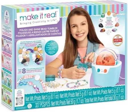 Make It Real Rock Tumbler & Polish-Shine Bead Tumbler Jewelry Craft Kit