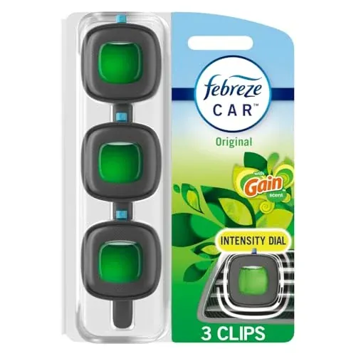 Febreze Car Air Freshener Odor-Fighting Automotive Original Scent 2-Count