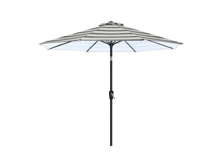 ABCCANOPY 9FT Patio Umbrella Outdoor 8 Ribs Table Umbrella (Black Stripes)