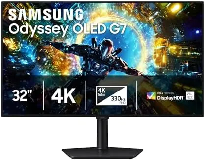32" Samsung Odyssey OLED G7 4K 165Hz / 1080p 330Hz Dual Mode Monitor (G73SH)